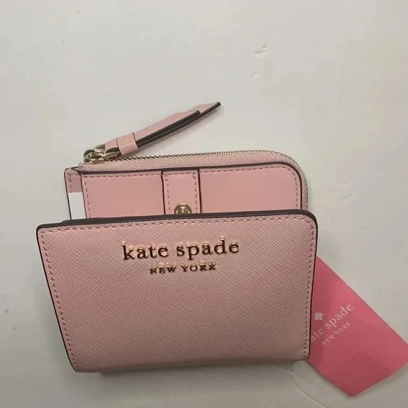 Kate Spade Wallet Saffiano Leather Crepe Pink New - Picture 4 of 12